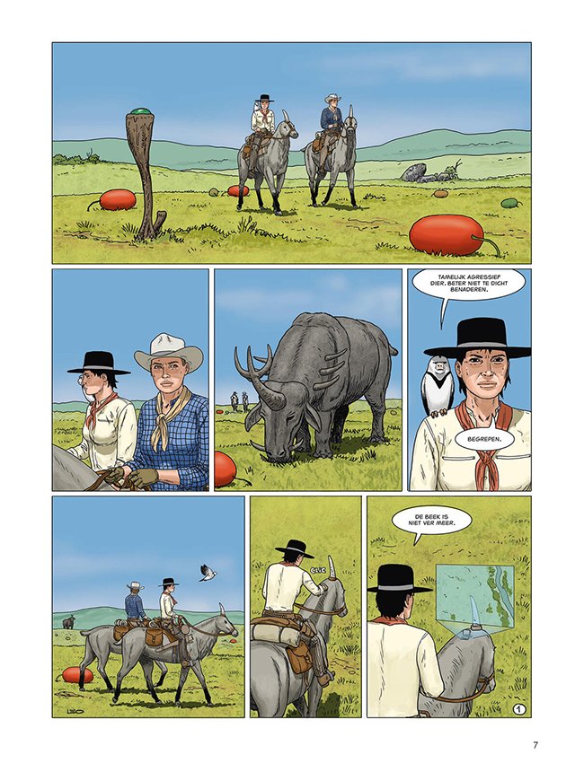 robotvogel en robotpaarden
