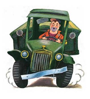 hoep, zei de chauffeur