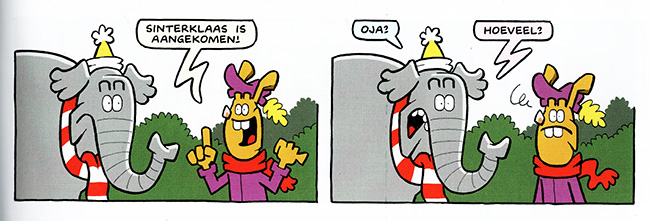 de sint komt aan