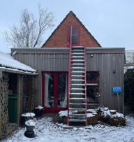 sneeuw in de tuin