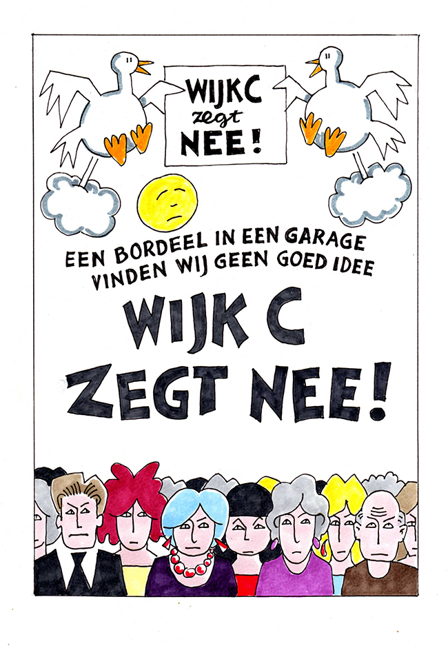 wijk c zegt nee poster