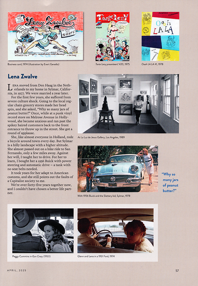 glenn bray over "tante leny" zwalve