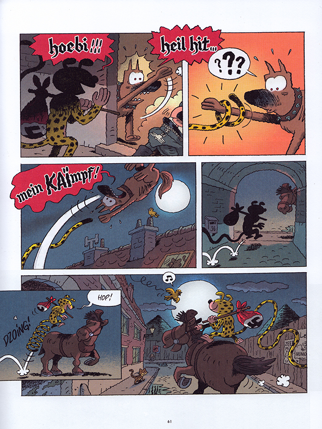 de marsupilami grijpt in