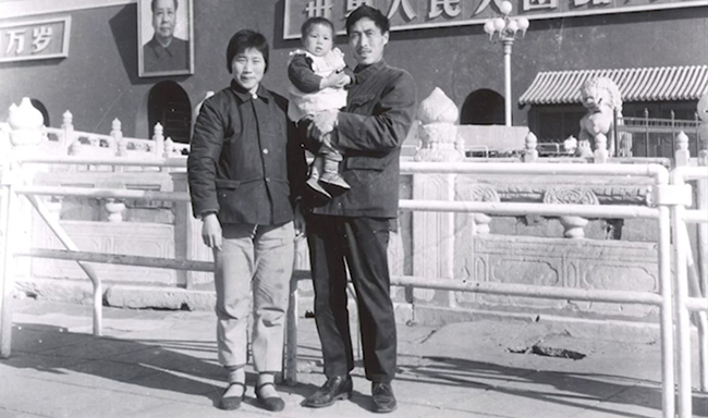 de ouders voor de foto van mao
