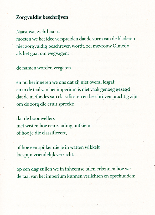 zorgvuldig beschrijven