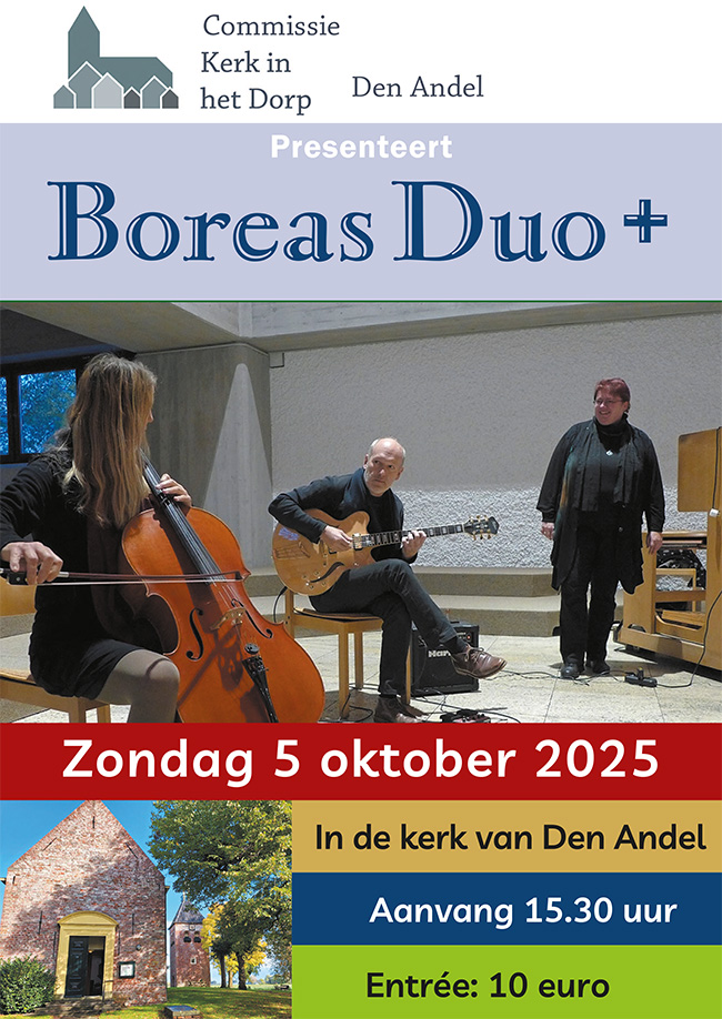 concert Boreas Duo flyer Den Andel-