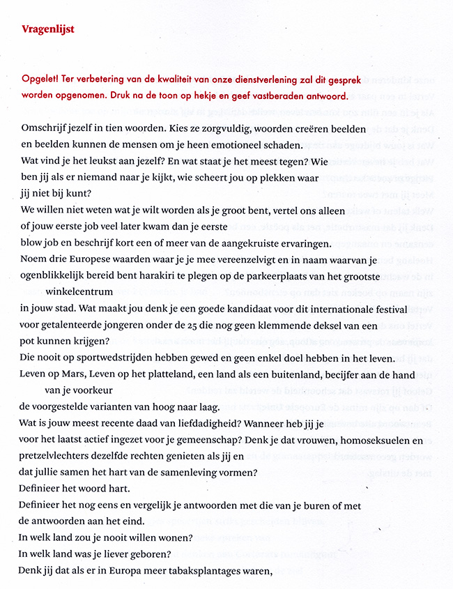 vragenlijst vragenlijst