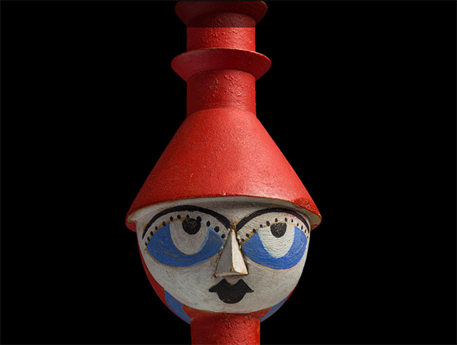 Clarissa Sophie Taeuber-Arp, Puppet Clarissa for King Stag, 1918, Museum für Gestaltung Zurich, Arts and Crafts Collection / ZHdK.© Photo: U. Romito & I. Šuta, Museum für Gestaltung Zürich / ZHdK